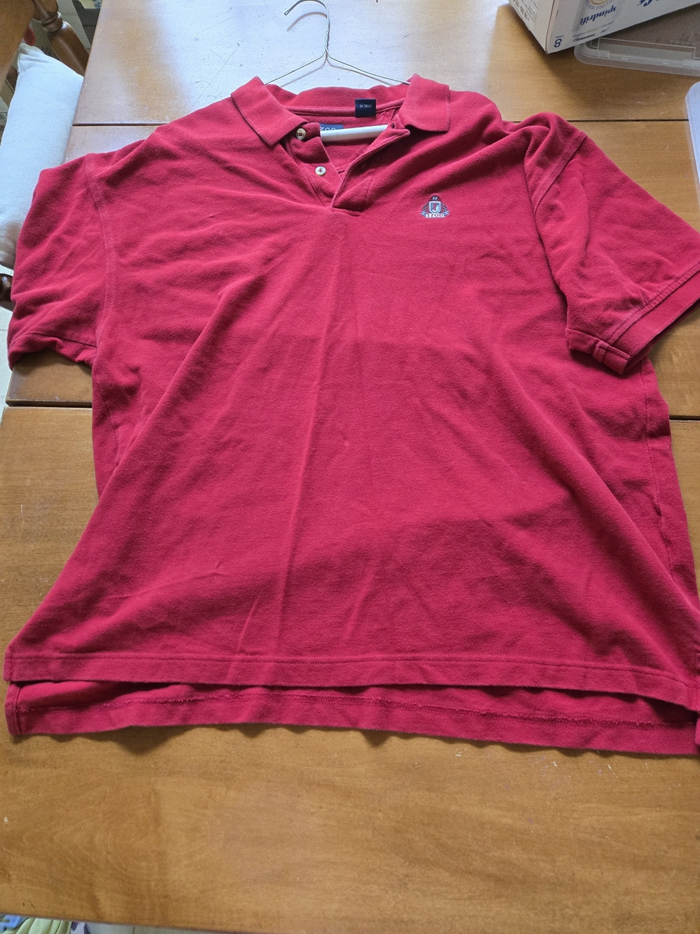 Izod Red Short-Sleeve Polo Shirt with Embroidered Logo